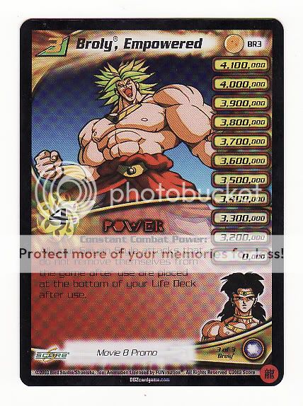 Promo Card Set Non-Foil Dragon Ball Z DBZ CCG TCG BR1 BR2 BR3 Broly LV1-3