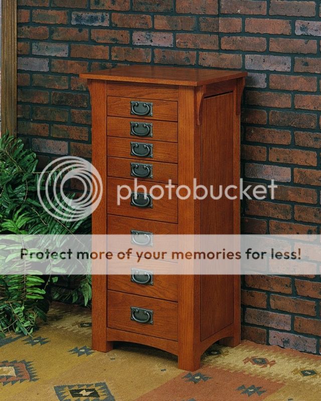 Craftsman " Stickley Style " Furniture STANDING OAK JEWELRY BOX