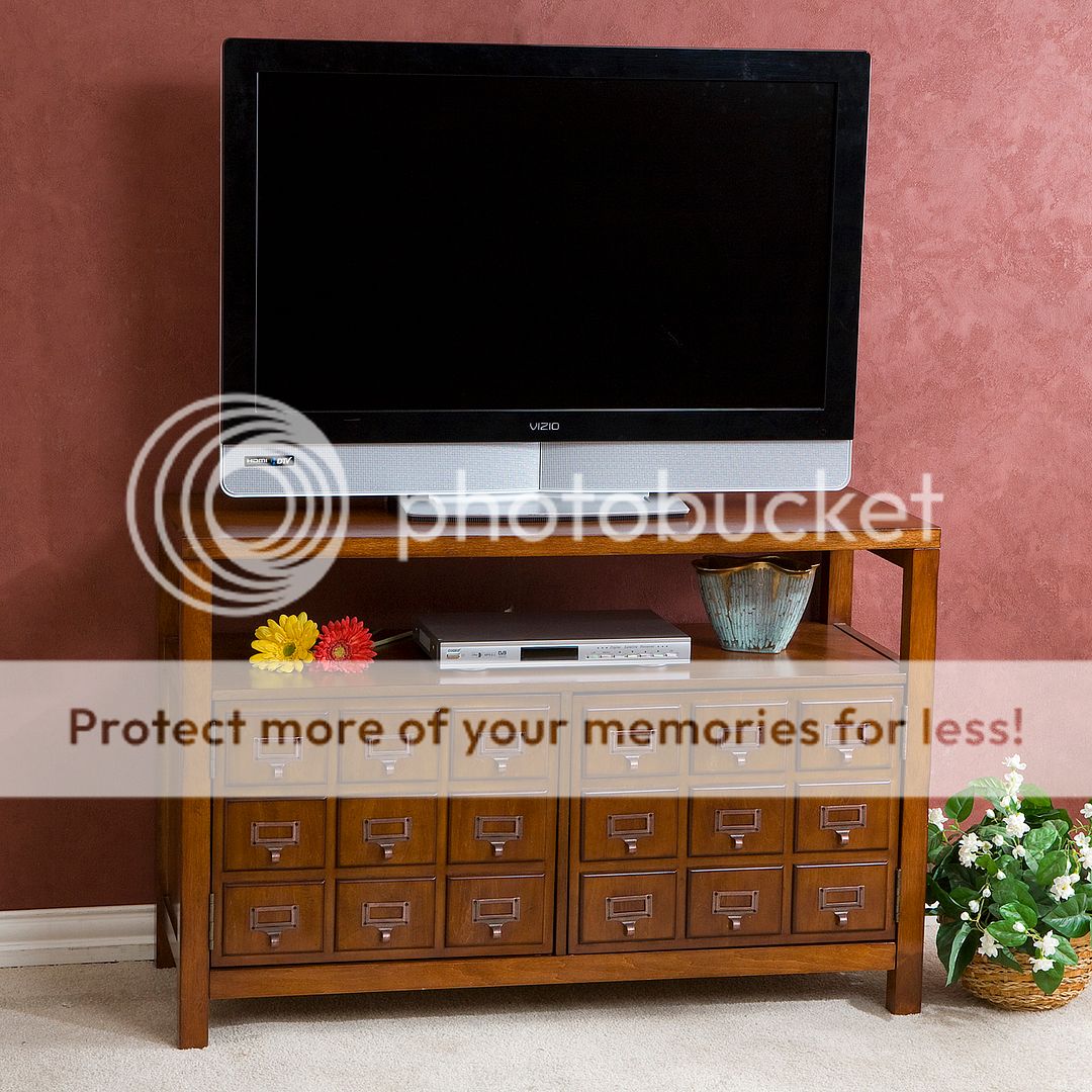 ANTIQUE LIBRARY CARD CATALOG STYLE TV ENTERTAINMENT MEDIA