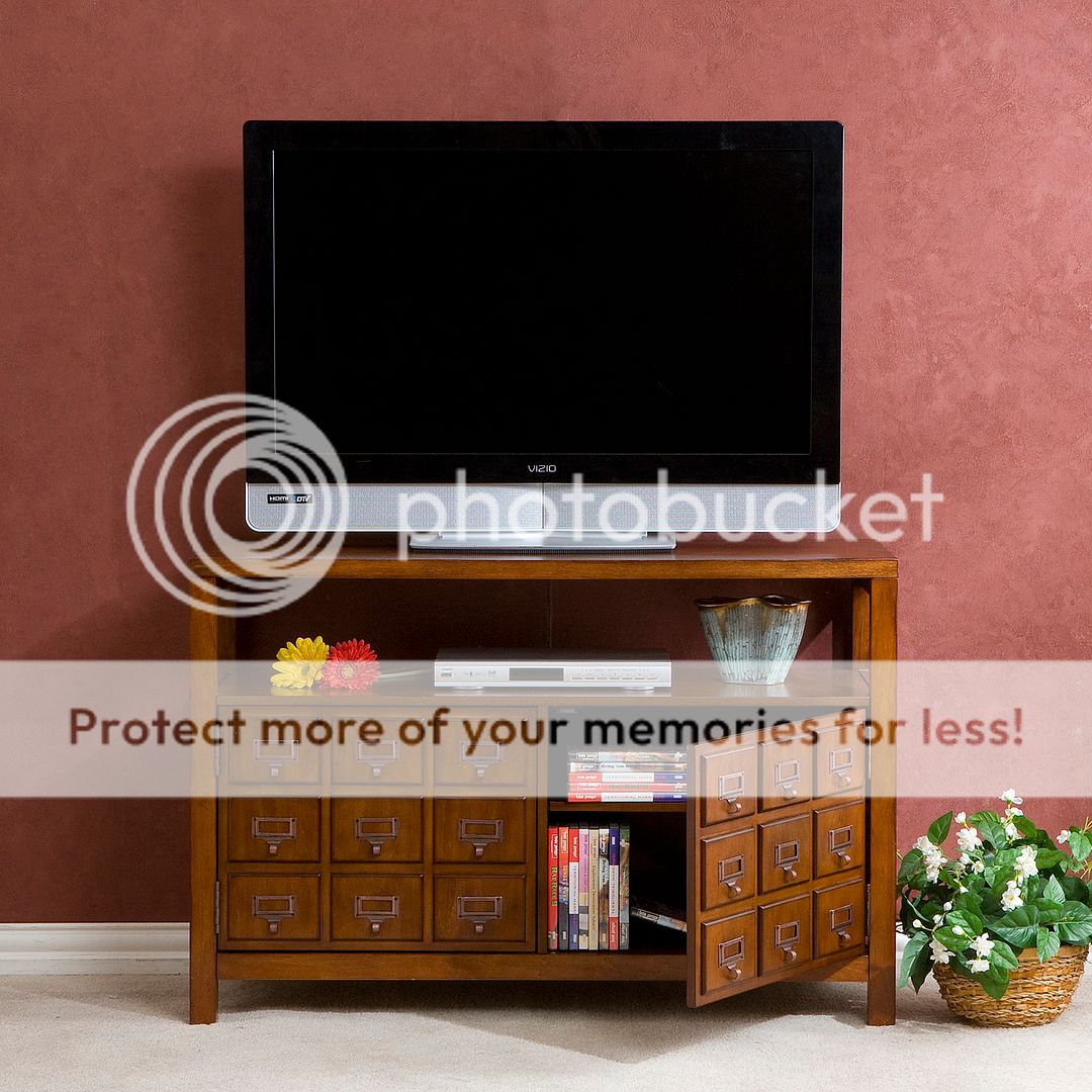 ANTIQUE LIBRARY CARD CATALOG STYLE TV ENTERTAINMENT MEDIA