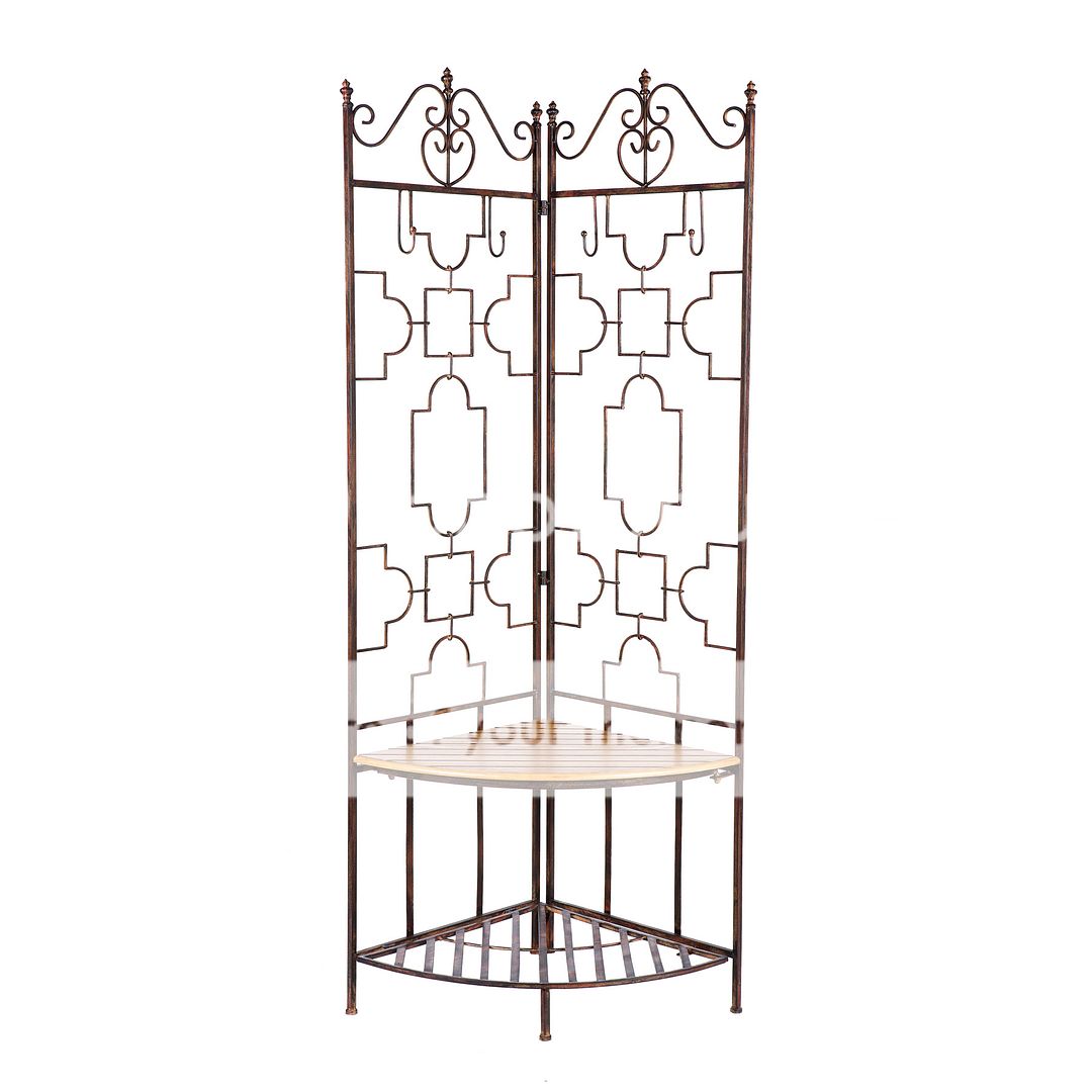 TUSCAN HOME DECOR CORNER HALL TREE COAT HAT RACK BENCH eBay